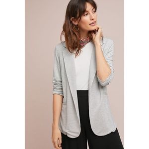 Anthro Edie Knit Micro Striped Blazer